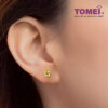 TOMEI Triple Tone Lusso Italia Swirl Knot Earrings, Yellow Gold 916