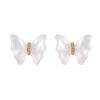 TOMEI Nephrite Collection, Butterfly Earrings, Rose Gold 750