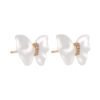 TOMEI Nephrite Collection, Butterfly Earrings, Rose Gold 750