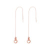 TOMEI Rouge Collection Drop Earrings, Rose Gold 750