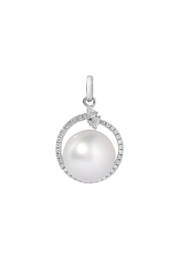 TOMEI South Sea Pearl Pendant, White Gold 750