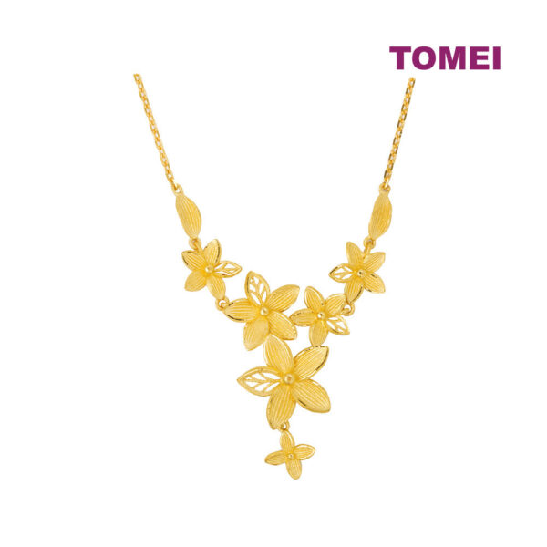 TOMEI X XIFU Flower Necklace, Yellow Gold 999
