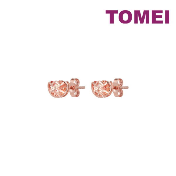 TOMEI Rouge Collection Ingot Earrings, Rose Gold 750