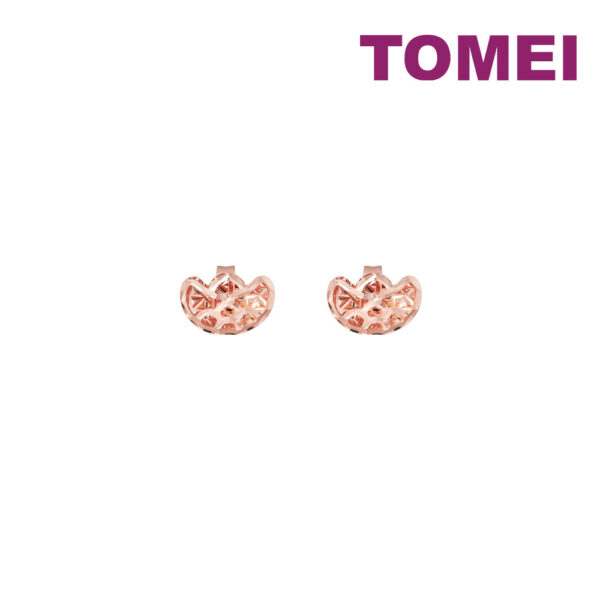 TOMEI Rouge Collection Ingot Earrings, Rose Gold 750