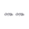 TOMEI Ribband Diamond Earrings, White Gold 585