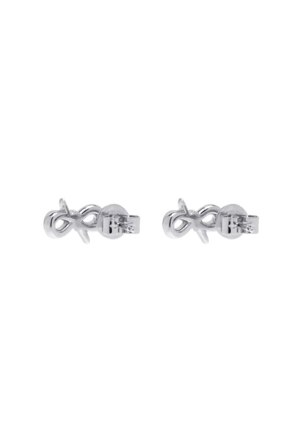 TOMEI Ribband Diamond Earrings, White Gold 585