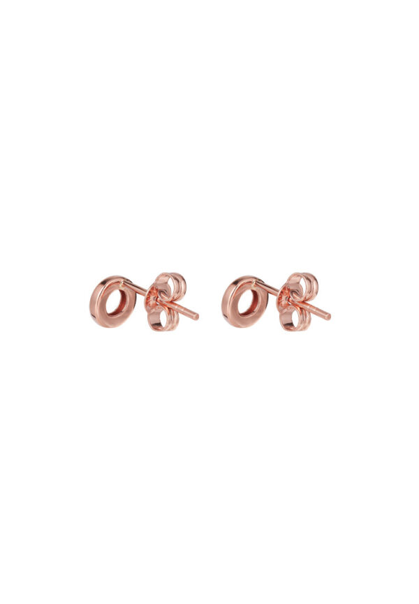 TOMEI Rouge Collection Round Earrings, Rose Gold 750