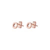 TOMEI Rouge Collection Round Earrings, Rose Gold 750