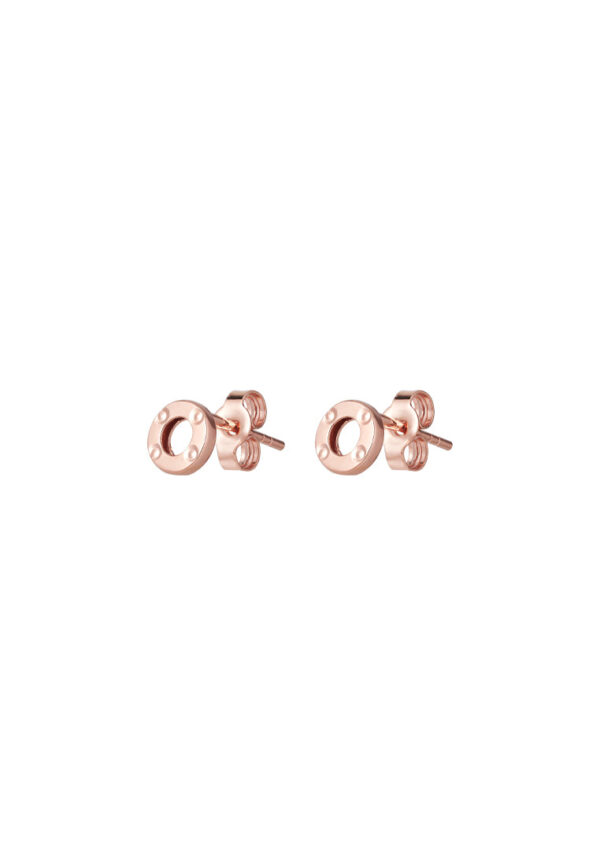 TOMEI Rouge Collection Round Earrings, Rose Gold 750