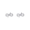 TOMEI Ribband Diamond Earrings, White Gold 585