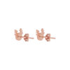 TOMEI Rouge Collection Reindeer Antlers Earrings, Rose Gold 750