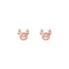 TOMEI Rouge Collection Reindeer Antlers Earrings, Rose Gold 750