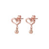 TOMEI Rouge Collection Love Earrings, Rose Gold 750