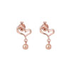 TOMEI Rouge Collection Love Earrings, Rose Gold 750
