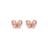 TOMEI Rouge Collection Minimalist Ribbon Earrings, Rose Gold 750