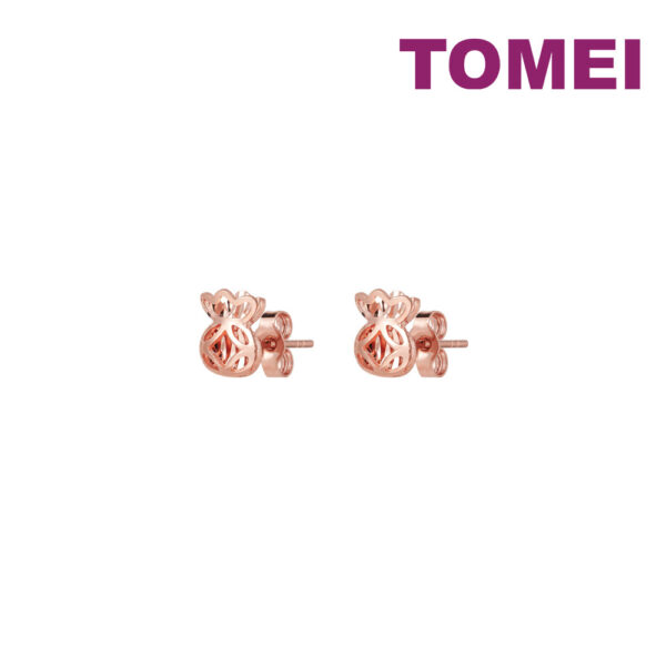 TOMEI Rouge Collection Fukubukuro Earrings, Rose Gold 750