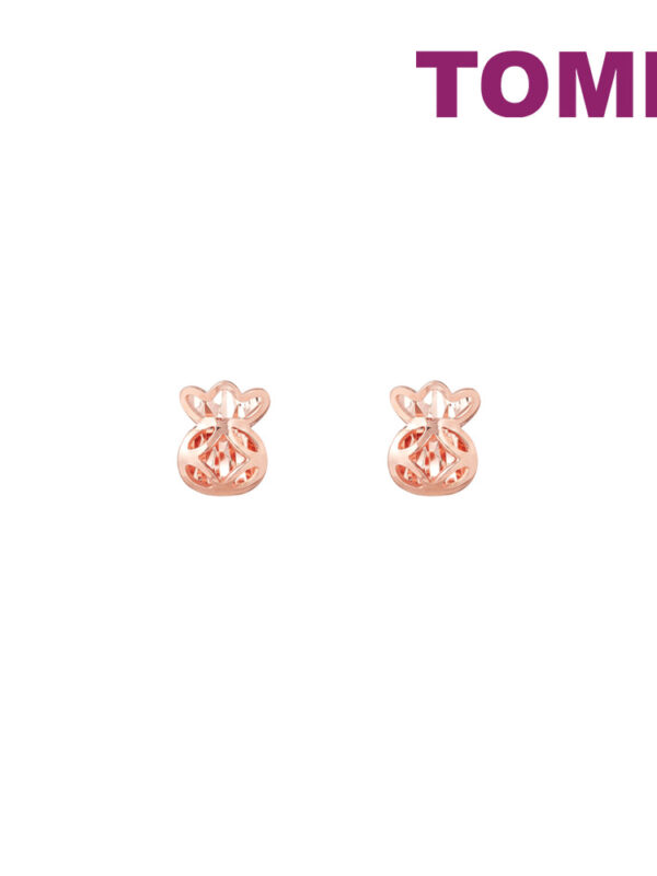 TOMEI Rouge Collection Fukubukuro Earrings, Rose Gold 750