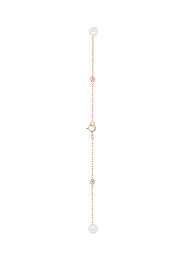 TOMEI Rouge Collection Pearl With Bead Necklace, Rose Gold 750