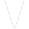 TOMEI Rouge Collection Pearl With Bead Necklace, Rose Gold 750