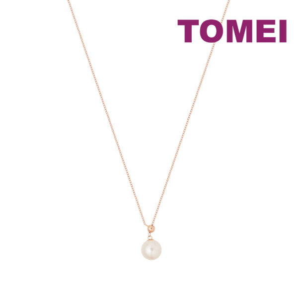 TOMEI Rouge Collection Sally Pearl Necklace, Rose Gold 750