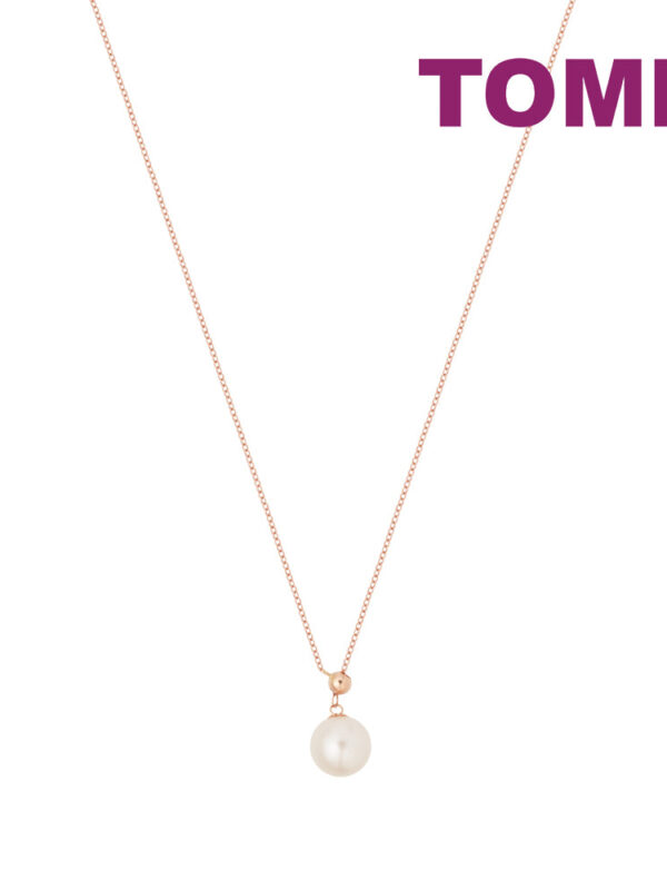 TOMEI Rouge Collection Sally Pearl Necklace, Rose Gold 750