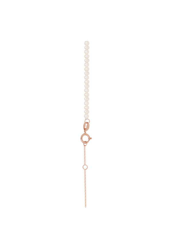 TOMEI Rouge Collection Stylish Pearl Necklace, Rose Gold 750