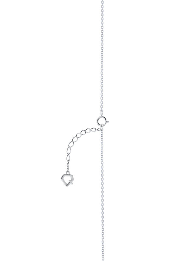TOMEI Wave-Inspired Necklace, White Gold 585