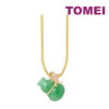 TOMEI Wealthy Gourd Jade Pendant, Yellow Gold 750