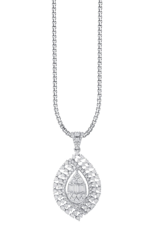 TOMEI The Classy Series Diamond Pendant, White Gold 750