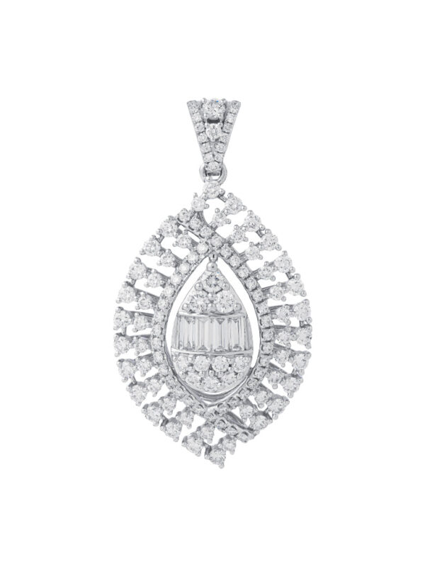 TOMEI The Classy Series Diamond Pendant, White Gold 750