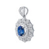 TOMEI Sapphire Diamond Pendant, White Gold 750