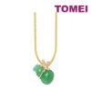 TOMEI Wealthy Gourd Jade Pendant, Yellow Gold 750