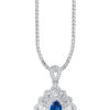 TOMEI Sapphire Pendant, White Gold 750
