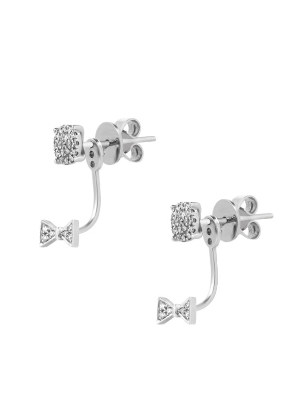 TOMEI Twyla Earrings, White Gold 375