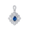 TOMEI Sapphire Pendant, White Gold 750