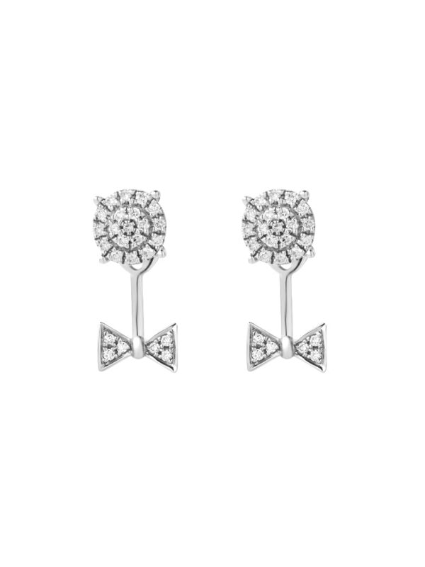 TOMEI Twyla Earrings, White Gold 375