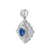 TOMEI Sapphire Pendant, White Gold 750