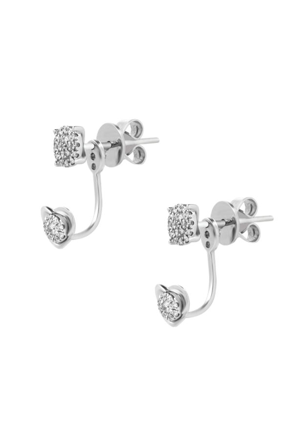 TOMEI Twyla Earrings, White Gold 375