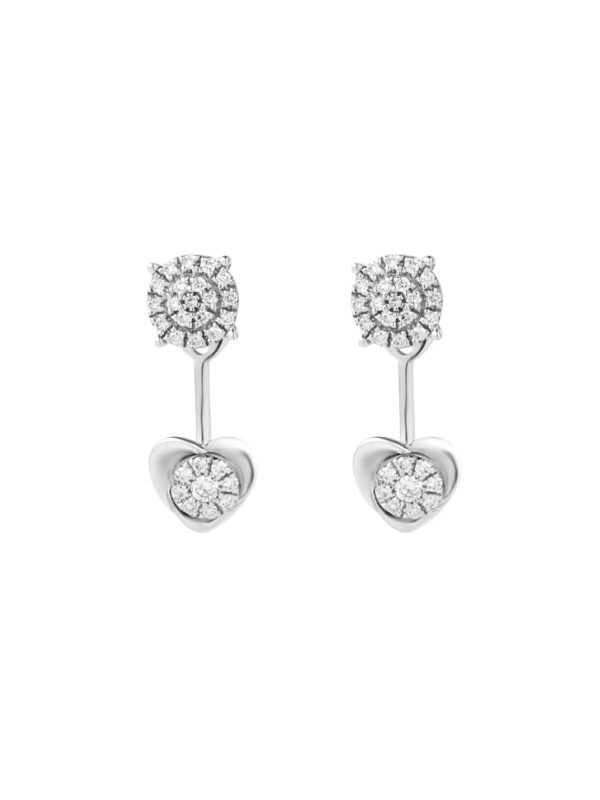 TOMEI Twyla Earrings, White Gold 375