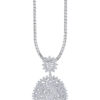 TOMEI The Bloom Series Diamond Pendant, White Gold 750