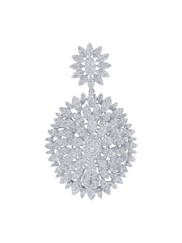 TOMEI The Bloom Series Diamond Pendant, White Gold 750