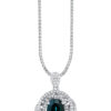 TOMEI Sapphire Pendant, White Gold 750