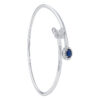 TOMEI Sapphire Diamond Bangle, White Gold 750
