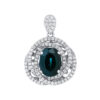 TOMEI Sapphire Pendant, White Gold 750