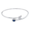 TOMEI Sapphire Diamond Bangle, White Gold 750