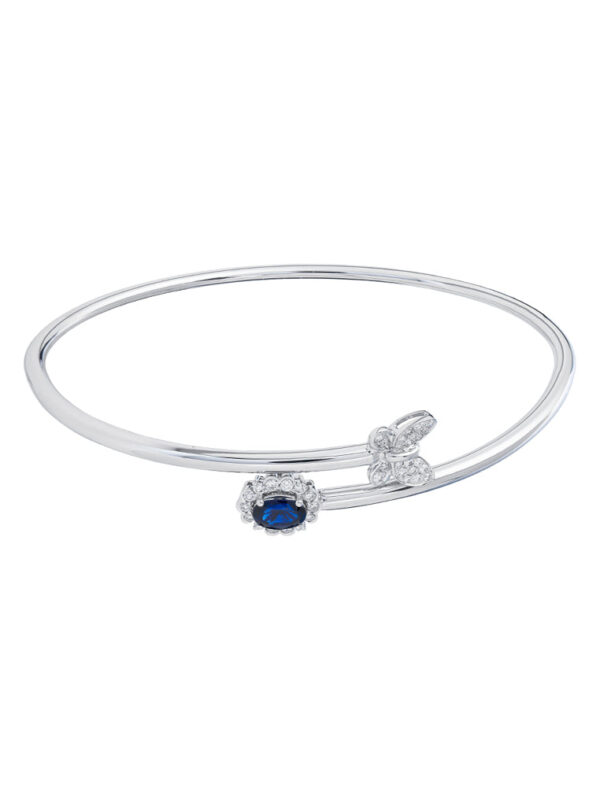 TOMEI Sapphire Diamond Bangle, White Gold 750