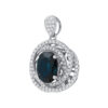 TOMEI Sapphire Pendant, White Gold 750