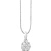 TOMEI The Symbolic Of Four Happiness Diamond Pendant Set, White+Rose Gold 585