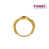 TOMEI Sturdy Linked Ring, Yellow Gold 916