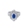 TOMEI Sapphire Diamond Ring, White Gold 750